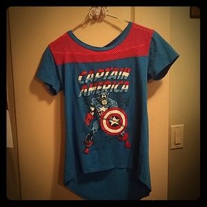 Short sleeve top with mesh